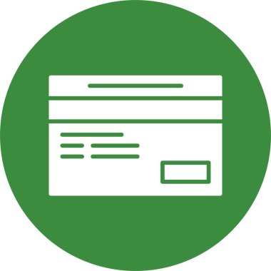 Kredi kartı web simgesi, basit vektör illüstrasyonu