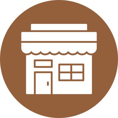 Depo önü web simgesi, basit vektör illüstrasyonu