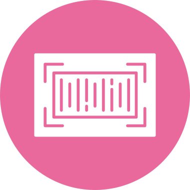 Barkod web simgesi, basit vektör illüstrasyonu