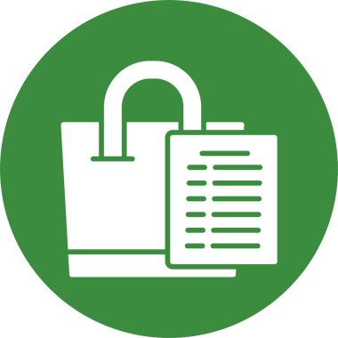 Alışveriş Listesi web simgesi, basit vektör illüstrasyonu