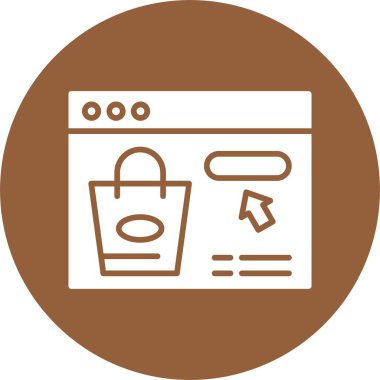 Shop Now web simgesi, basit vektör illüstrasyonu