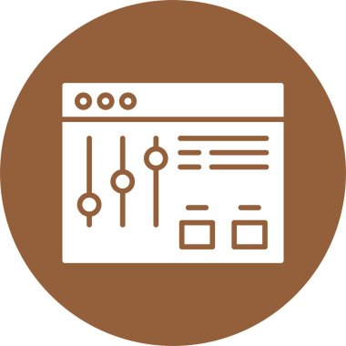 Filtre ağ simgesi, basit vektör illüstrasyonu