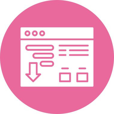 Web simgesini sırala, basit vektör illüstrasyonu