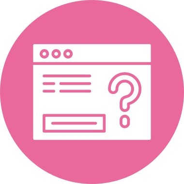 SSS web simgesi, basit vektör illüstrasyonu