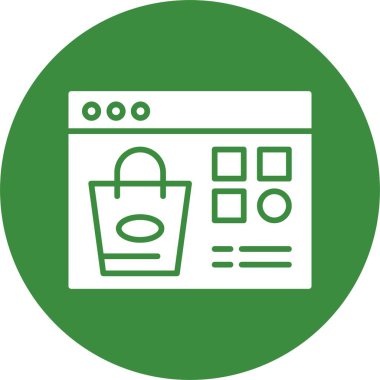 Alışveriş Kategorisi Web simgesi, basit vektör illüstrasyonu