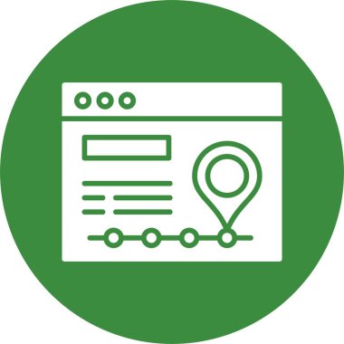 İzleme web simgesi, basit vektör illüstrasyonu