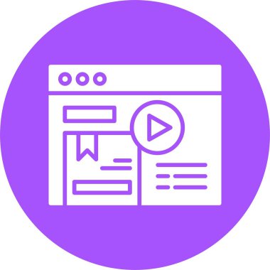 video. Web simgesi basit illüstrasyon 