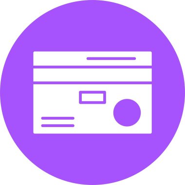 Kart. Web simgesi basit illüstrasyon 