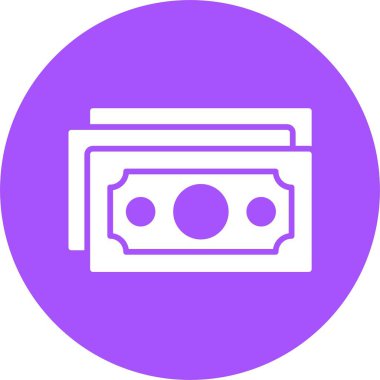Banknote web simgesi, basit vektör illüstrasyonu