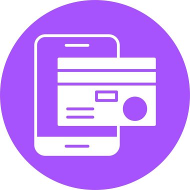  Mobil Bankacılık Web simgesi basit illüstrasyon