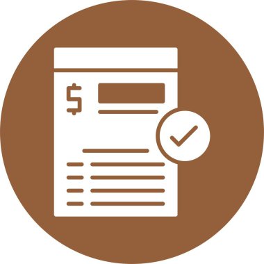 Bill Payment simgesi, vektör illüstrasyonu basit tasarım