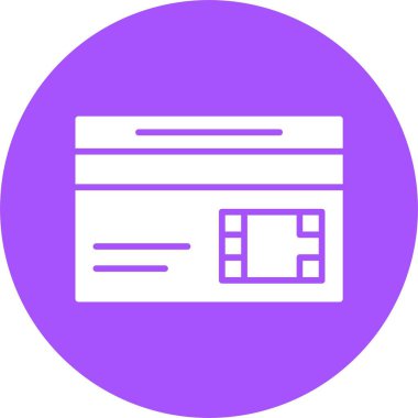 Kart. Web simgesi basit illüstrasyon 