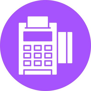 Pos terminal simgesi, vektör illüstrasyonu basit tasarım