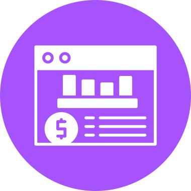 Gider izleyici simgesi, vektör illüstrasyonu basit tasarım