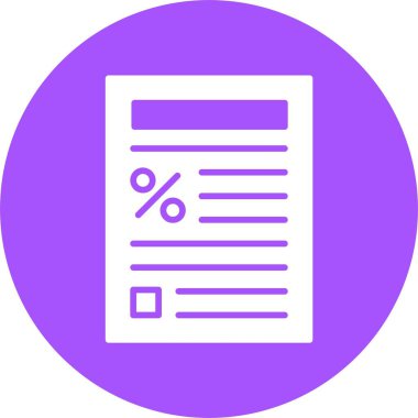 Vergi simgesi, vektör illüstrasyonu basit tasarım