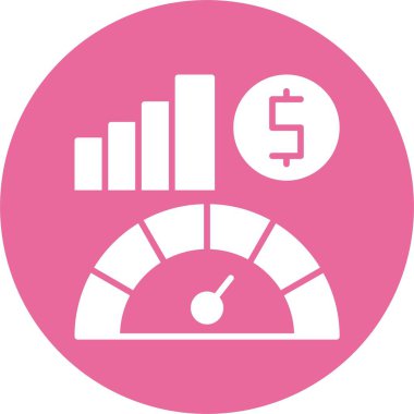 Ekonomik göstergeler simgesi, vektör illüstrasyonu basit tasarım