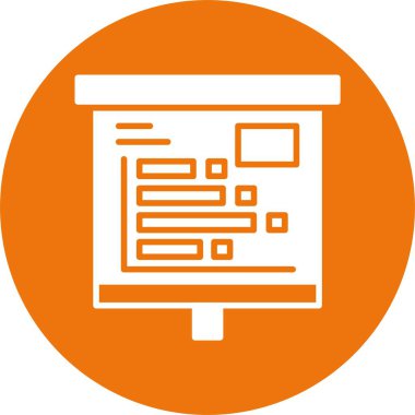 iş grafiği web simgesi vektör illüstrasyonu 