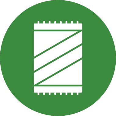  Plaj Havlusu Web simgesi vektör illüstrasyonu