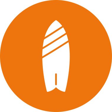 Sörf tahtası web simgesi, basit vektör illüstrasyonu.