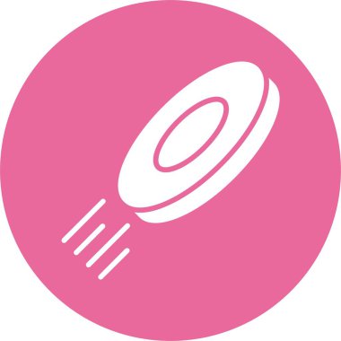 Frisbee web simgesi, basit vektör illüstrasyonu.