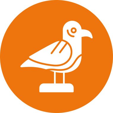 Martı web simgesi, basit vektör illüstrasyonu