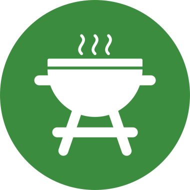 Barbekü. Web simgesi basit illüstrasyon 