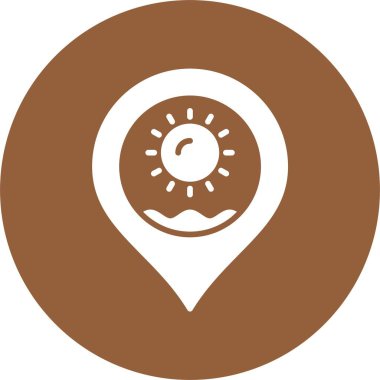 Plaj şekerleme web simgesi, basit vektör illüstrasyonu.