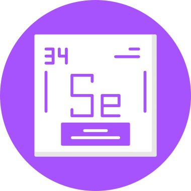 Selenyum web simgesi, basit vektör illüstrasyonu.