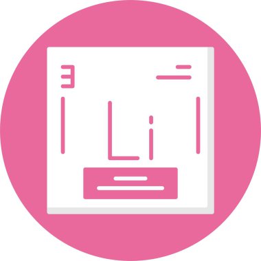Lityum web simgesi vektör illüstrasyonu