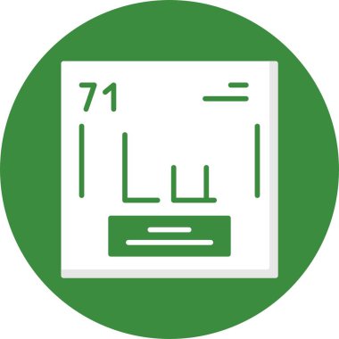 Lutetium web simgesi vektör illüstrasyonu