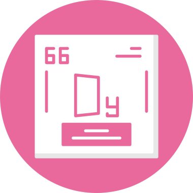 Dissprosium web simgesi vektör çizimi