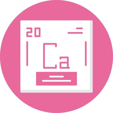 Kalsiyum web simgesi vektör illüstrasyonu