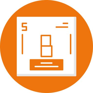 Boron web simgesi vektör illüstrasyonu