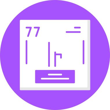 İridyum web simgesi vektör illüstrasyonu