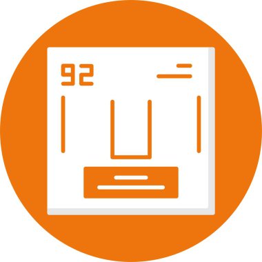 Uranyum web simgesi vektör illüstrasyonu