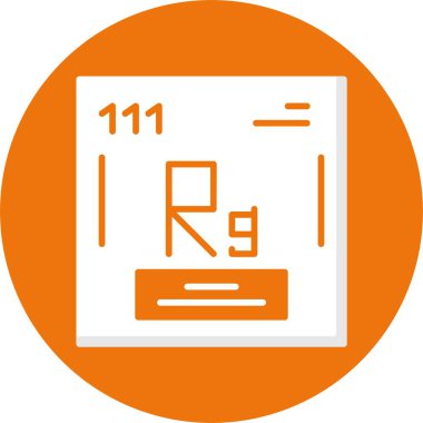 Roentgenium web simgesi vektör çizimi