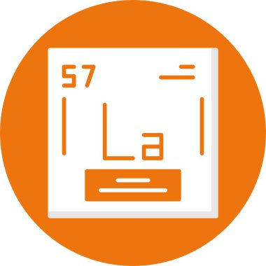 Lantanum web simgesi vektör illüstrasyonu