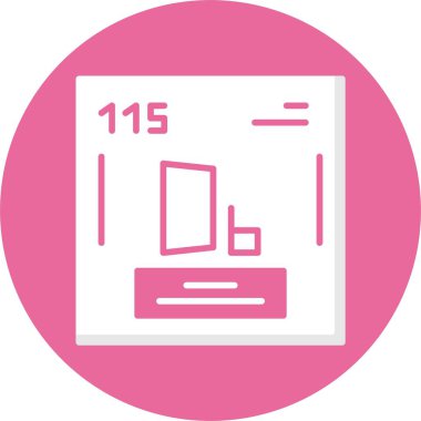 Dubnium web simgesi vektör illüstrasyonu