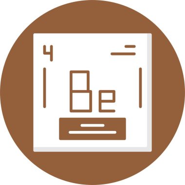 Berilyum web simgesi vektör illüstrasyonu