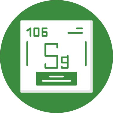 Seaborgium web simgesi vektör çizimi