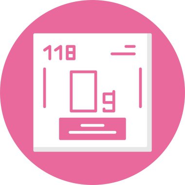 Oganesson Web simgesi vektör illüstrasyonu