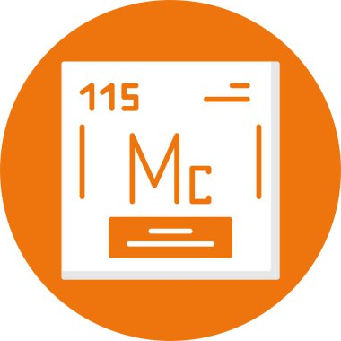 Moscovium web simgesi vektör illüstrasyonu