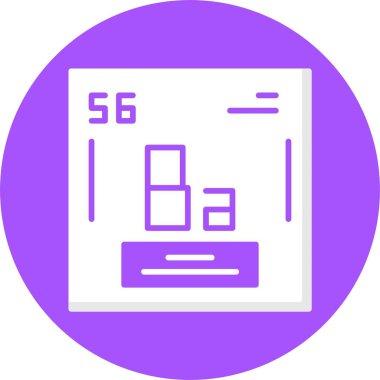 Baryum web simgesi vektör illüstrasyonu