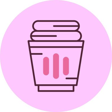 Çamaşır sepeti web simgesi, basit vektör illüstrasyonu.