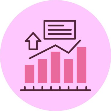 Çubuk Grafik web simgesi, basit vektör illüstrasyonu