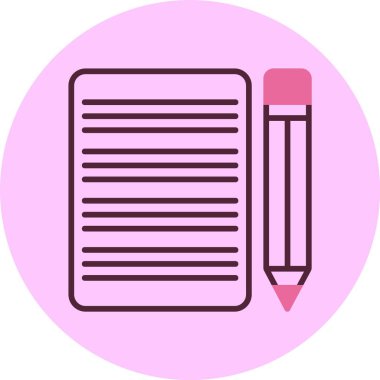 El yazısı uygulama sayfası web simgesi, basit vektör illüstrasyonu.