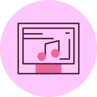 müzik notası ikon vektör illüstrasyonu