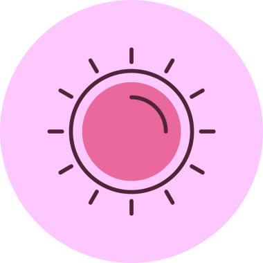 Güneş. Web simgesi basit illüstrasyon