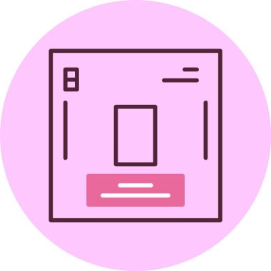 Periyodik tablonun kimyasal elementinin web illüstrasyonu