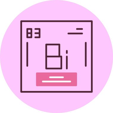 Periyodik tablonun kimyasal elementinin web illüstrasyonu